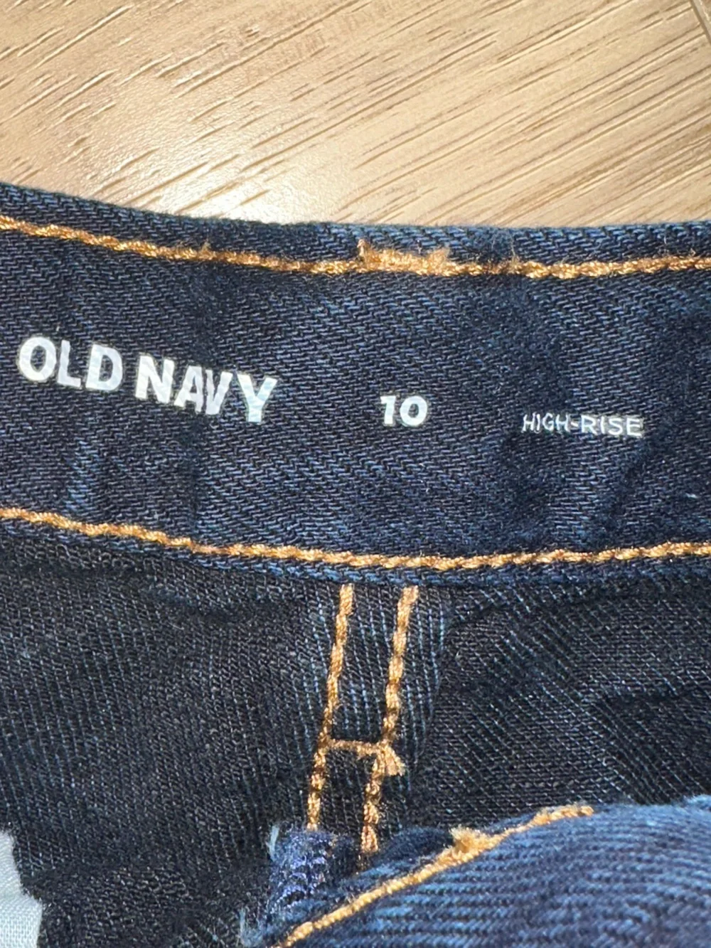 Old Navy Dark Blue Denim Frayed Hem Shorts